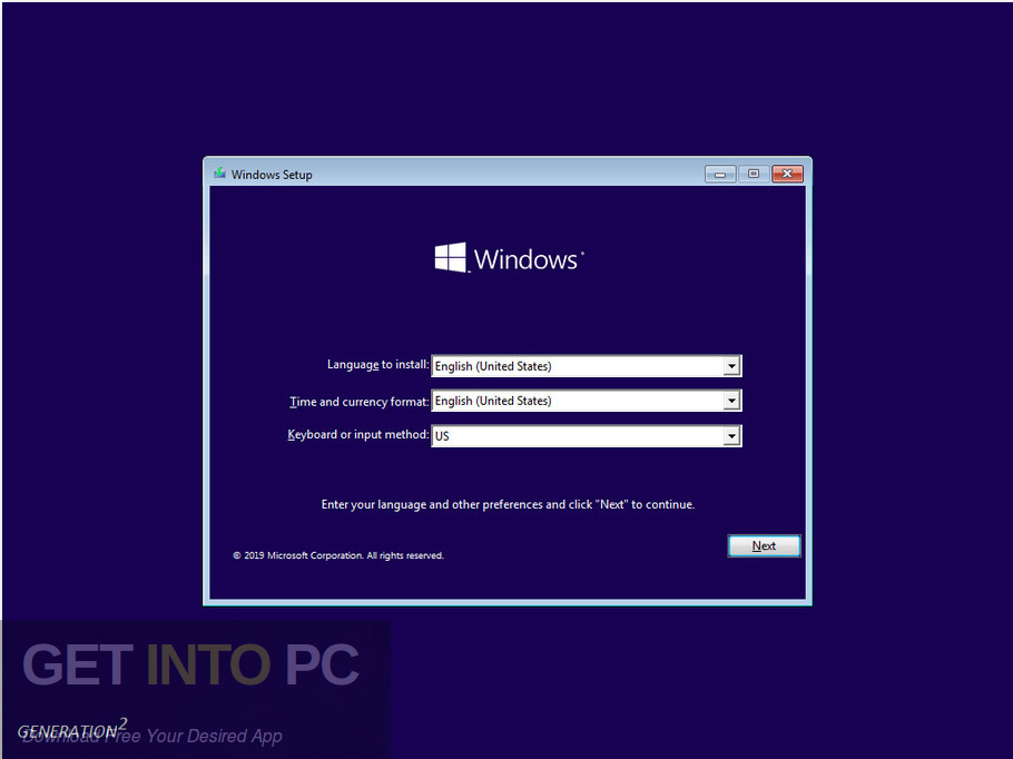 Windows 10 x64 Pro Updated July 2019 Screenshot 1 GetintoPC.com