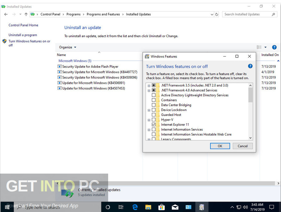 Windows 10 x64 Pro Updated July 2019 Screenshot 6 GetintoPC.com