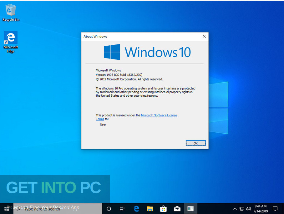 Windows 10 x64 Pro Updated July 2019 Screenshot 7 GetintoPC.com