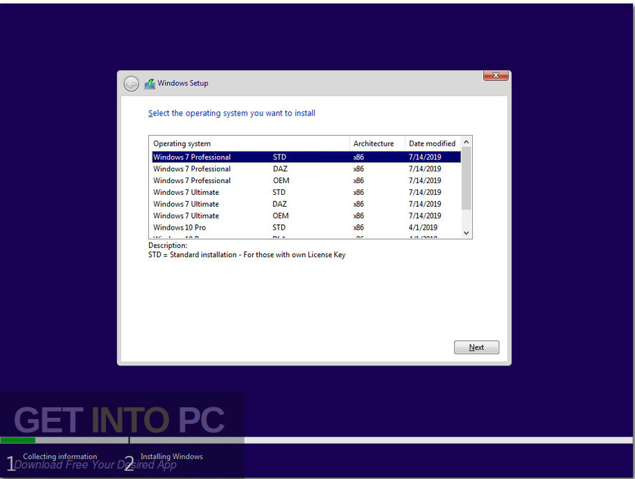 Windows 7 10 All in One ISO Updated July 2019 Screenshot 2 GetintoPC.com