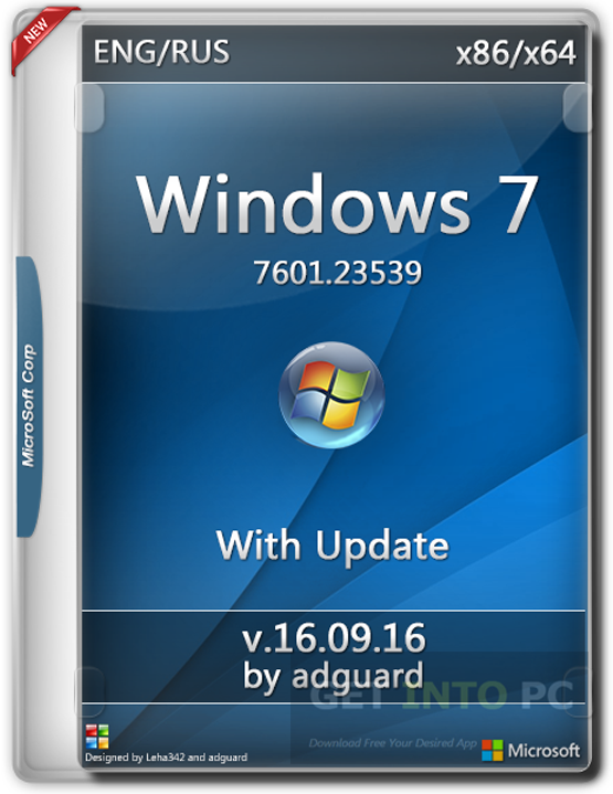 Windows 7 SP1 AIO All in One ISO x64 Sep 2016 Free Download