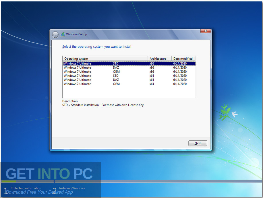 Windows 7 SP1 Ultimate JUNE 2020 Screenshot 2 GetintoPC.com