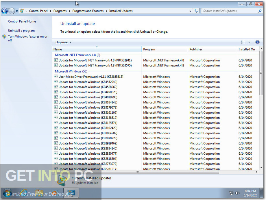 Windows 7 SP1 Ultimate JUNE 2020 Screenshot 7 GetintoPC.com