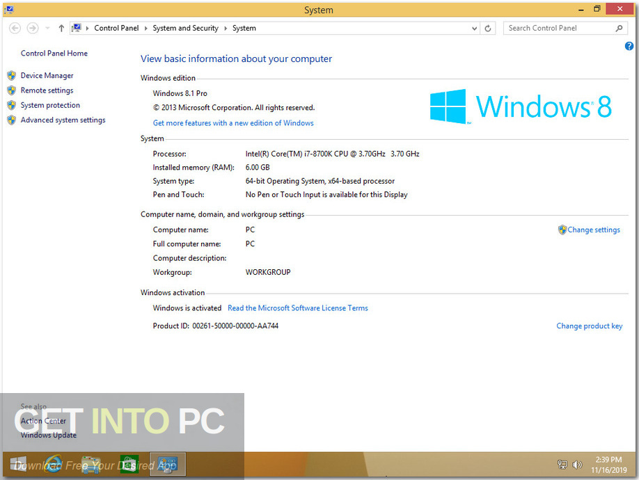 Windows 8.1 AIO 8in1 Updated Nov 2019 Screenshot 5 GetintoPC.com