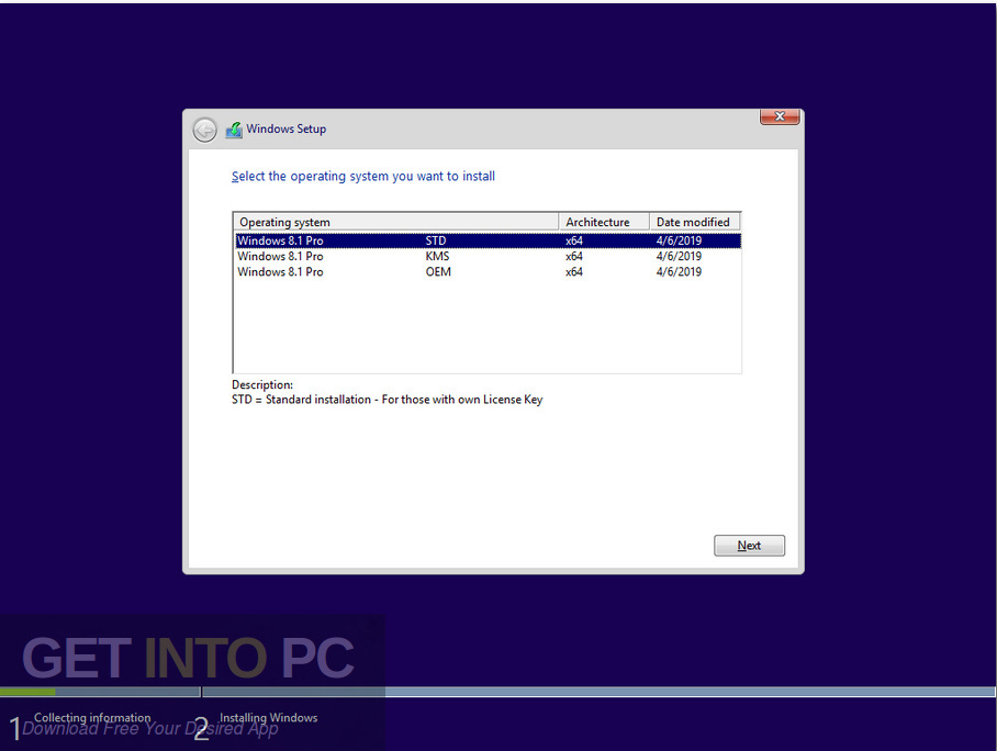 Windows 8.1 Pro Apr 2019 Screenshot 2 GetintoPC.com