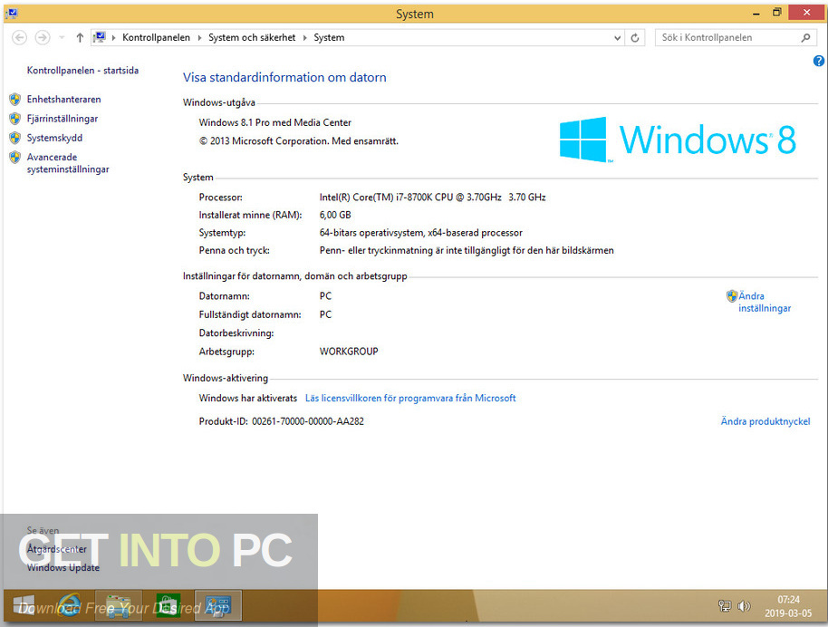 Windows 8.1 Pro x64 WMC Feb 2019 Screenshot 5 GetintoPC.com