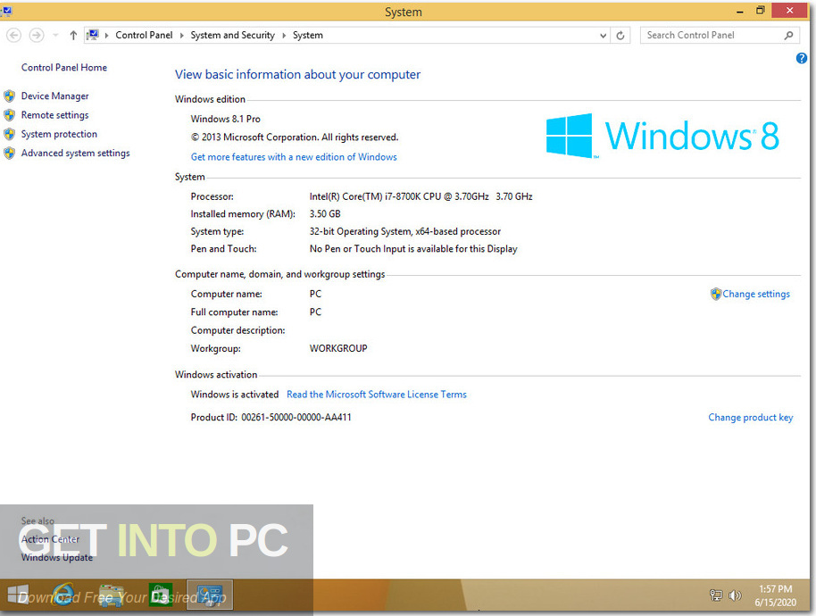 Windows 8.1 X86 Home Pro 4in1 JUNE 2020 Screenshot 4 GetintoPC.com
