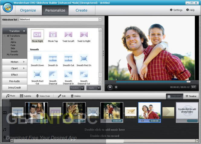 Wondershare DVD Slideshow Builder Deluxe Direct Link Download-GetintoPC.com