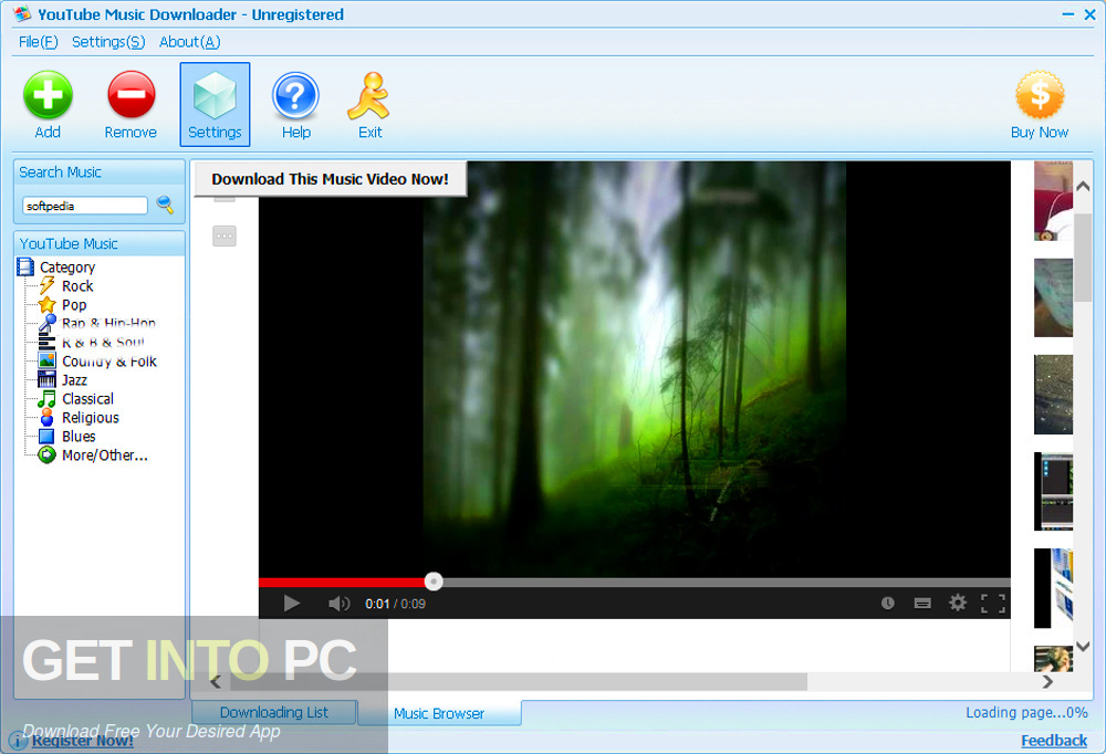 YouTube Music Downloader Latest Version Download GetintoPC.com