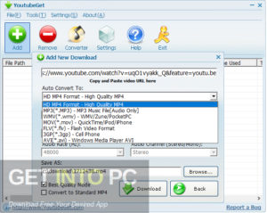 YoutubeGet Offline Installer Download-GetintoPC.com