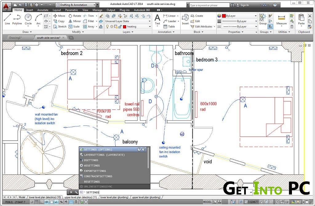 autoCAD MEP 2014 Features
