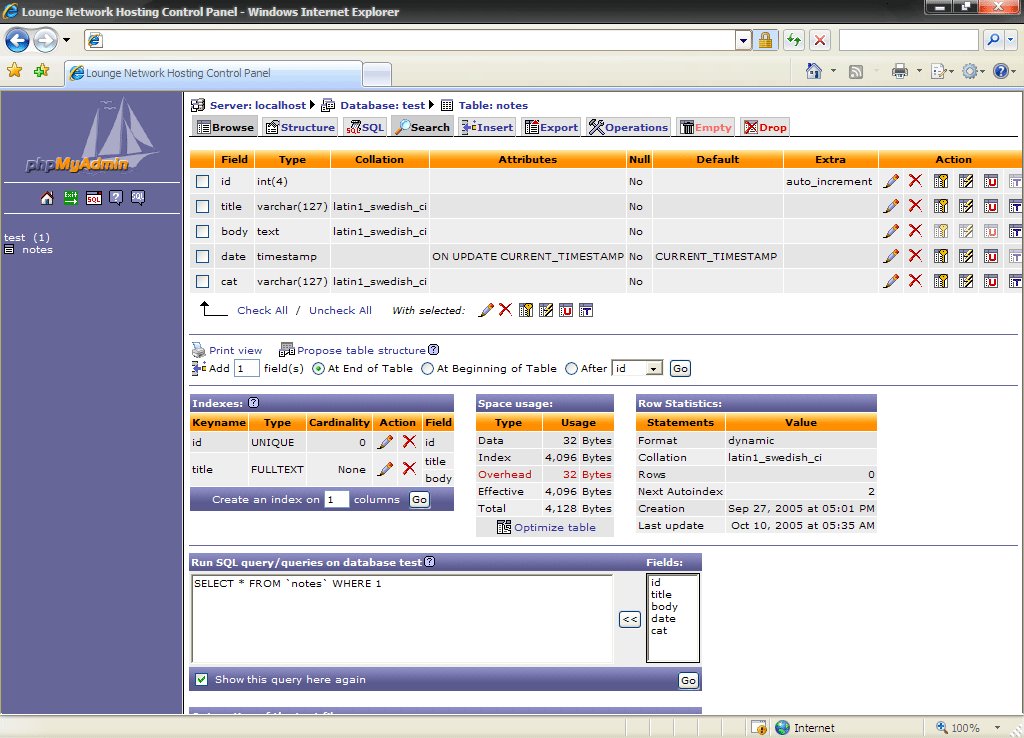 Optimize table. PHPMYADMIN. Optimize Table SQL.