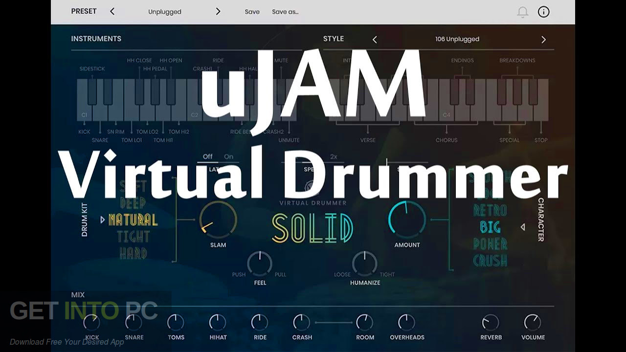 uJAM - Virtual Drummer 2019 Free Download-GetintoPC.com