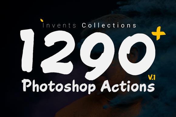 CreativeMarket 1290 Photoshop Actions ABR Free Download