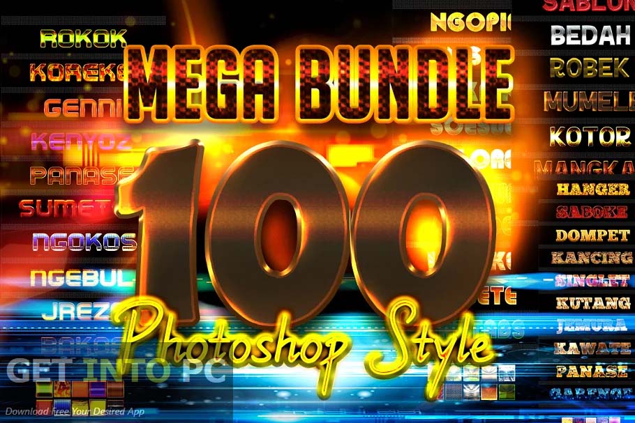 CreativeMarket Mega bundle 100 Photoshop Styles ASL PSD Free Download