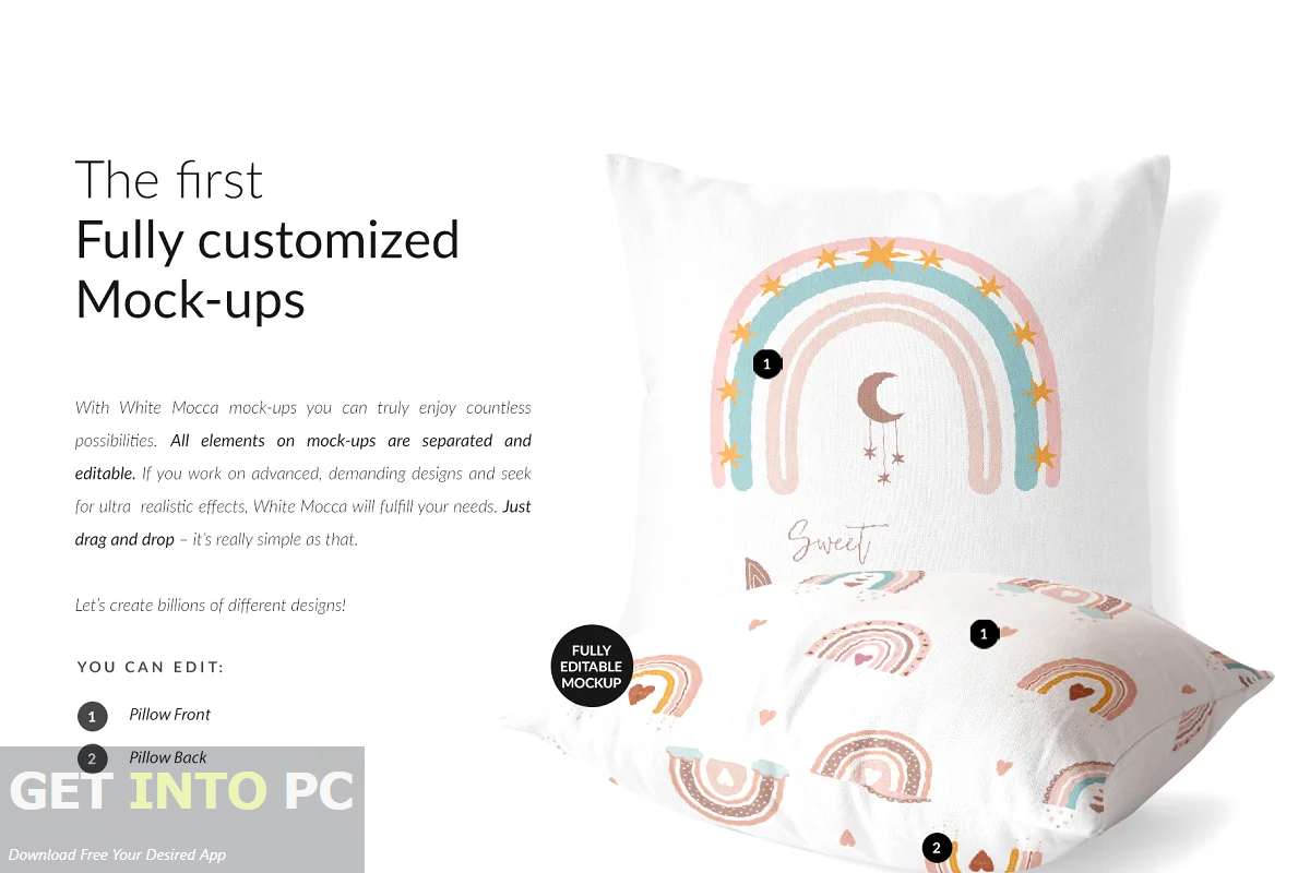 CreativeMarket - Pillows in Kids Room Mock-ups Set [PSD] Direct Link Download
