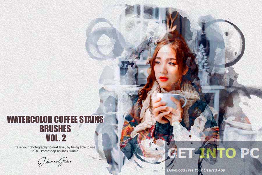 CreativeMarket - Watercolor Coffee Stains Brushes Vol.1-2 [ABR] Free Download